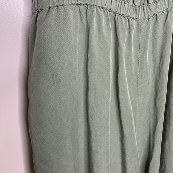 GAP |  Green Sleeveless Cinch Waist Cropped Jumper | Wide Leg Tie Waist Outfit - Picture 9 of 11